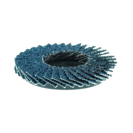 Weiler 2" BobCat Mini Abrasive Flap Disc, Flat (TY27), Type R Mount, 40Z 50957